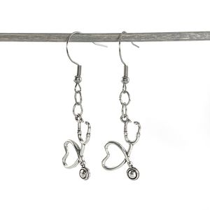 Stainless Steel Hook Stethoscope Earrings